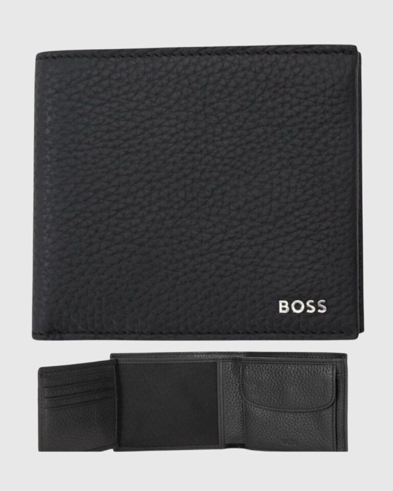 Hugo Boss Crosstown Trifold Mens Wallet With Credit Cards Notes & Coins New